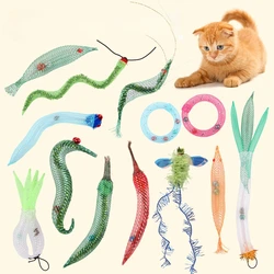 Juguetes de tubo suave para gatos, reemplazo interactivo de cabeza, simulación de oruga, juguete para gatos, palo de juguete para gatos, reemplaza la cabeza con un insecto grande