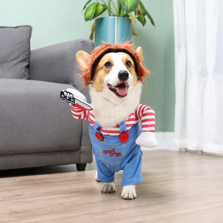 Disfraz de transformación para mascotas, muñeca creativa, cuchillo para perros y gatos de Halloween, disfraz divertido para perros medianos y pequeños, productos para gatos - imagen 3