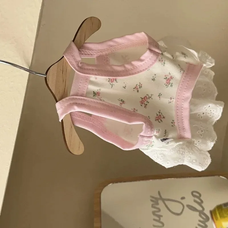 Vestido de encaje para mascotas, camisola de verano para el hogar, chaleco con brotes de flores, chaleco con lazo para perros pequeños, vestidos para perros pequeños, ropa para cachorros - imagen 2