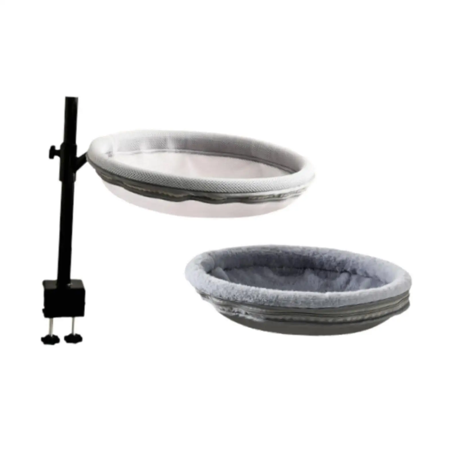 Cat Desk Bed with 2 Washable Mat Easy Install Modern Small Pets Nest Bed Indoor Cat Desktop Perch for Computer Desk Home