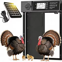 Puerta giratoria automática para gallinas resistente al agua y batería