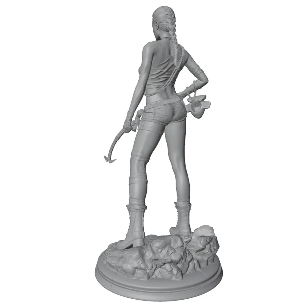 Figura mujer resina equipo escalada para juegos rol y coleccionismo - imagen 2