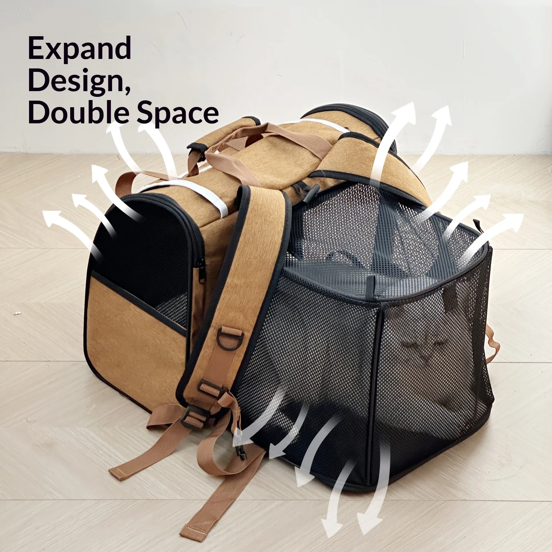 Bolsa transporte para perros pequeños y gatos – Plegable aerolíneas - imagen 3