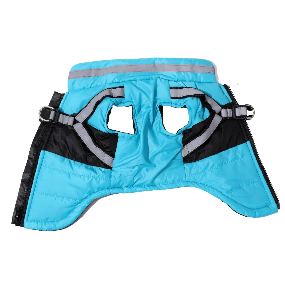 Ropa de invierno para perros, chaqueta reflectante impermeable para cachorros con arnés para perros pequeños y medianos, chaleco para gatos, abrigo, monos para Chihuahua - imagen 3