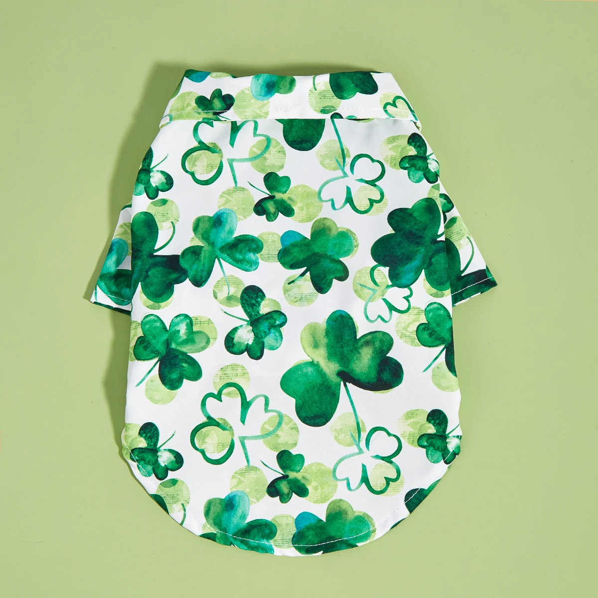 "Ropa para mascotas, camisa para perros, divertida camisa de trébol, disfraz bonito para cachorros, ropa para perros pequeños y medianos, gatitos, gatos, mascotas para Da de San Patricio - imagen 5