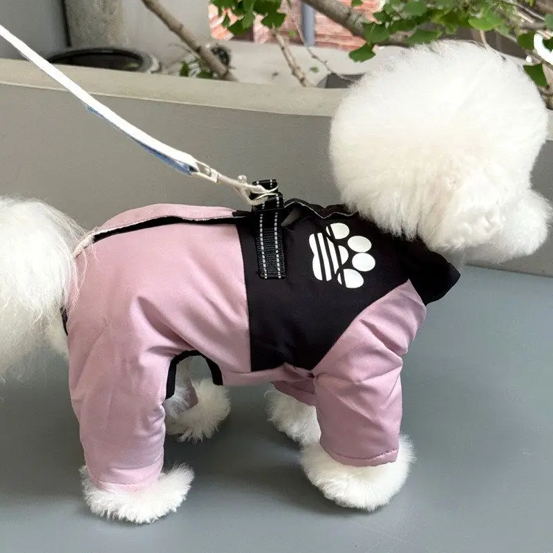 Chaqueta de invierno para perros de cuatro patas, abrigos impermeables para perros, mono para mascotas, calentador al aire libre, ropa de moda para perros, trajes para cachorros Chihuahua - imagen 3