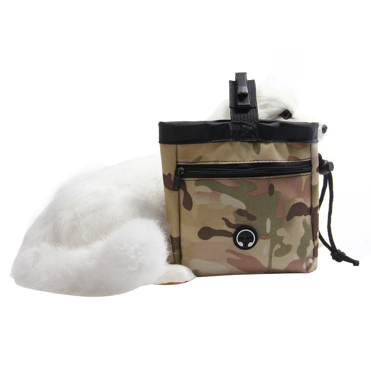 Bolsa para golosinas de entrenamiento para perros, con cintura y correa para el hombro, dispensador de bolsas para excrementos incorporado, almacenamiento para golosinas y juguetes para mascotas - imagen 3