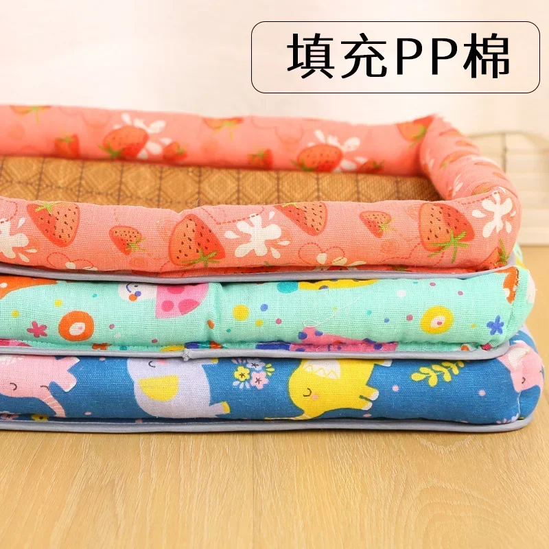 Almohadilla de hielo para mascotas, algodón y lino de verano, perros y gatos, estera Universal para mascotas con nido de gato refrescante de verano de alta temperatura - imagen 2