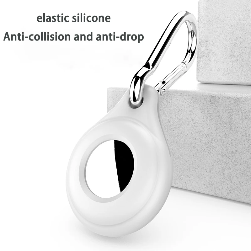 Para Airtags dispositivo de seguimiento cubierta Anti pérdida localizador de rastreador de perros Airtag llavero portátil de silicona líquida para Apple Air Tag Case - imagen 2