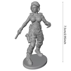 Figura de soldado femenino 1/24 – Modelo de resina para pintar a mano