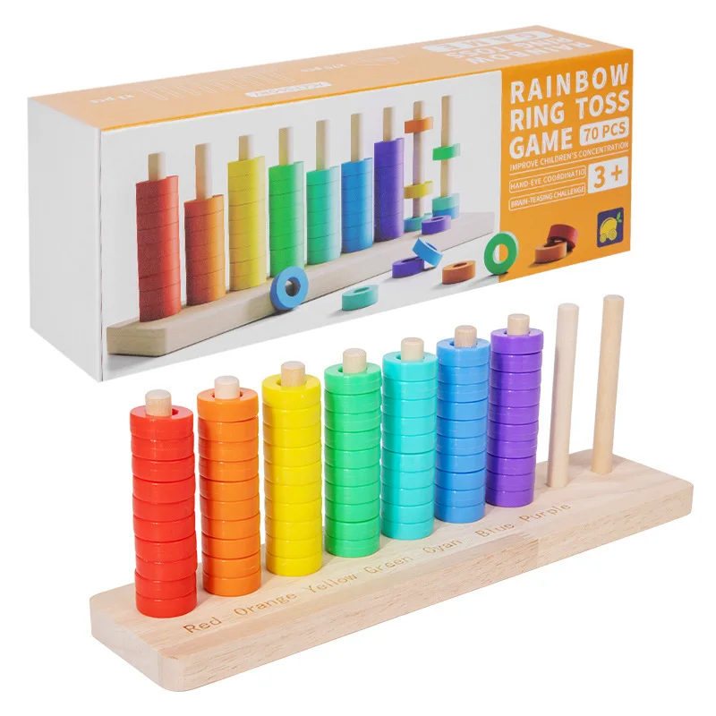 Juego de anillas numéricas de madera – Montessori para niños - imagen 5