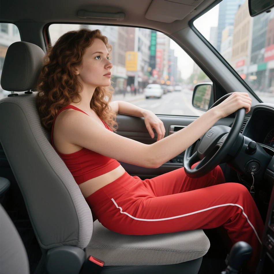 Cojín viscoelástico para asiento de coche – Alivia presión de cadera