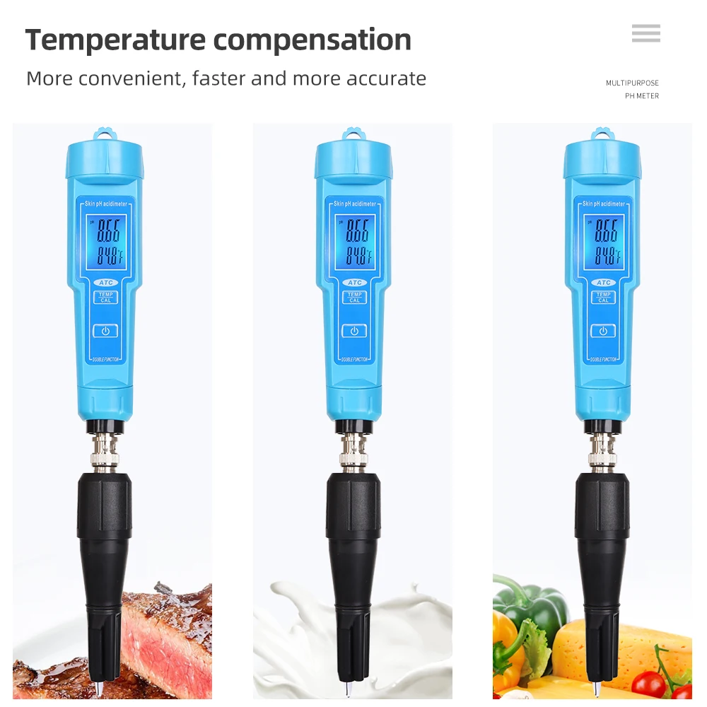 Medidor de PH Digital PH-61181, Analizador de acidimetro, probador de calidad del agua, sonda de PH reemplazable para el suelo, cremas de queso, carne y leche - imagen 5