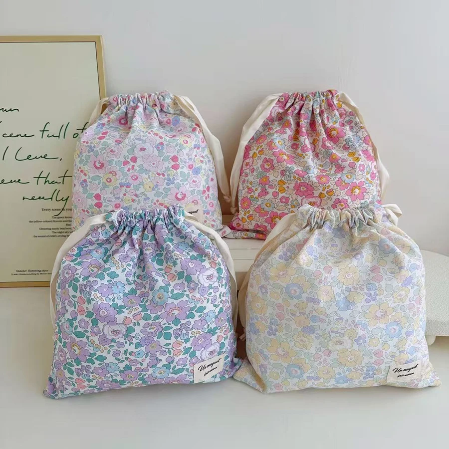 Organizador de viaje para accesorios de mascota – Bolsa algodón floral