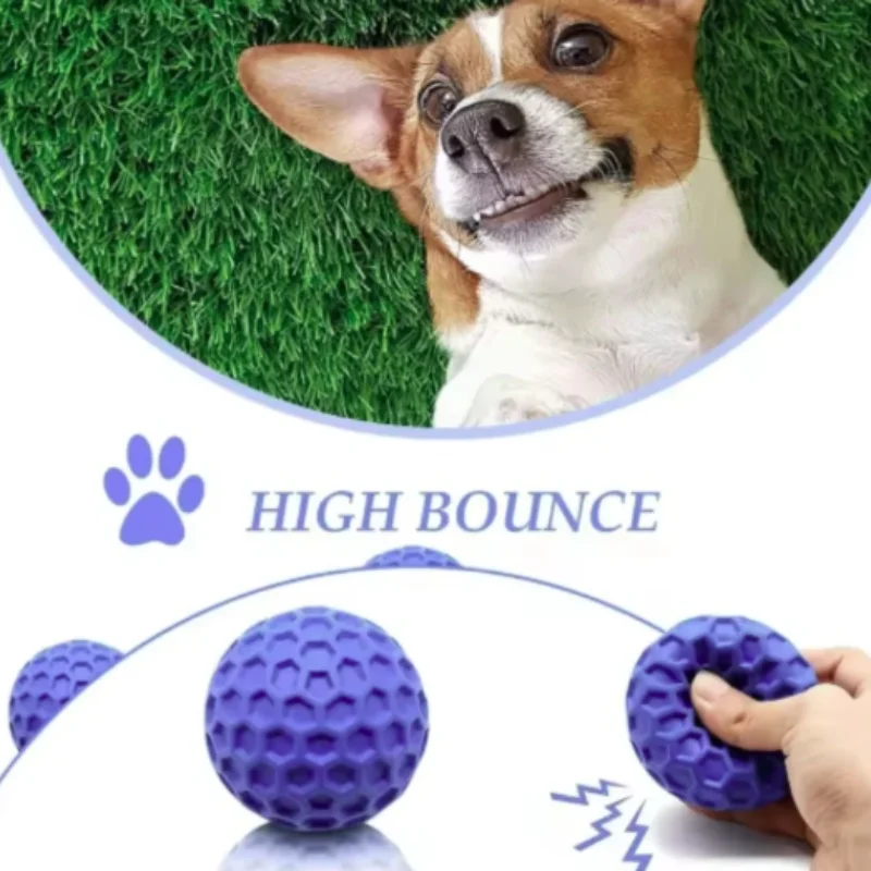 Nuevos juguetes para perros, resistentes a mordeduras, interactivos, bolas de panal con sonido, goma Natural, juguetes para dientes limpios, productos para mascotas - imagen 5