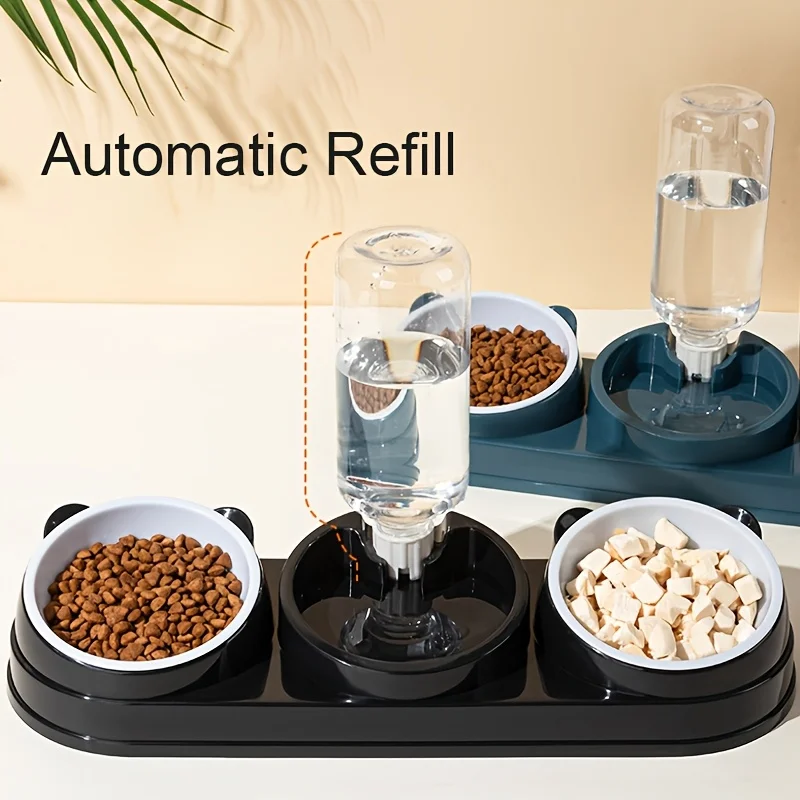 Comedero elevado y bebedero automático para gatos - 2 en 1 práctico - imagen 2