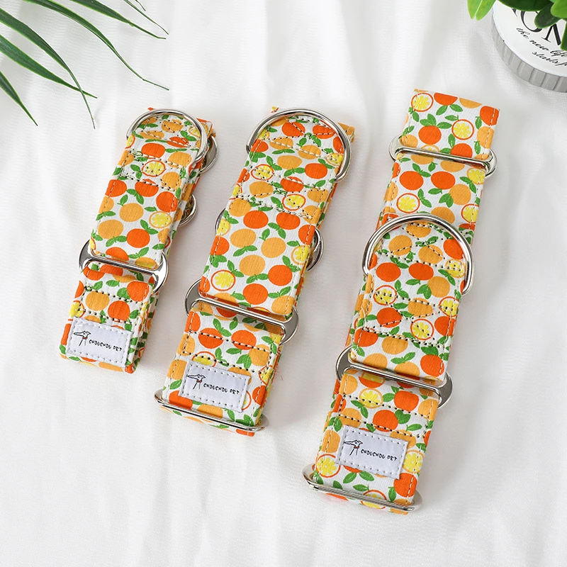 Collar de perro ajustable ancho italiano Greyhound Whippet Martingale cuello de algodón estampado - imagen 5