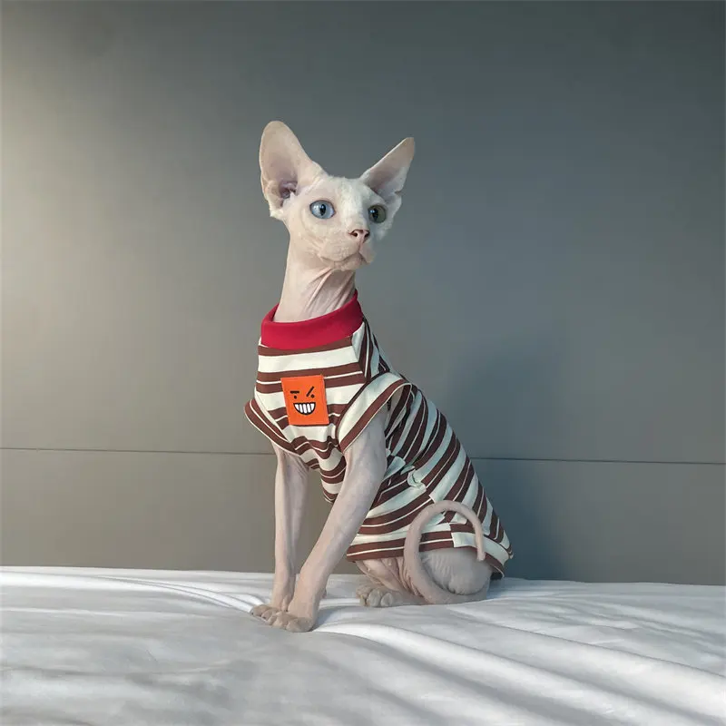 Ropa de algodón para gatos Sphynx y Devon Rex, primavera y verano - imagen 4