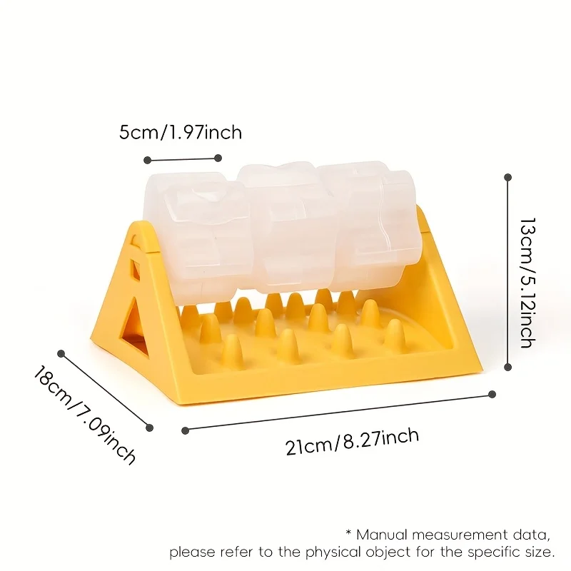 Juguete interactivo dispensador de comida para perros, alimentador lento de plástico con diseño Triangular, juguete de actividad de enriquecimiento de mascotas, ranura Triangular para alimentos - imagen 2