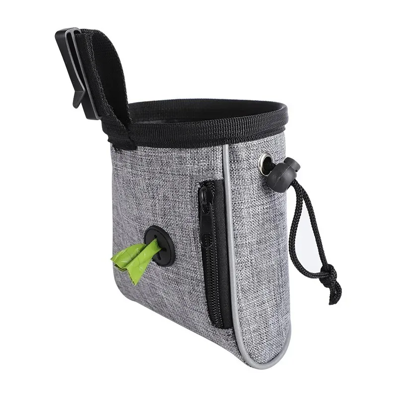 Bolsa de premios portátil para entrenamiento de perros, bolsa de cintura reflectante para cachorros, bolsillo de alimentación para mascotas, bolsa de aperitivos para caminar, suministros desmontables - imagen 4