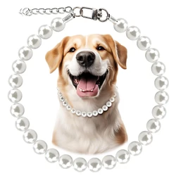 Collar de perlas para perro – Ajustable, elegante y cómodo