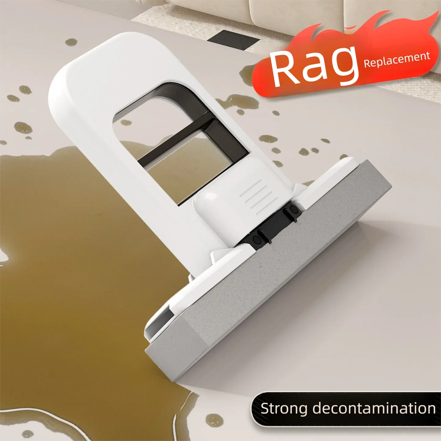 Mini fregona para limpiar la mesa, de mano, manos libres, absorbente de algodón, plegable, baño, cocina, tareas domésticas, dos absorbentes de algodón - imagen 3