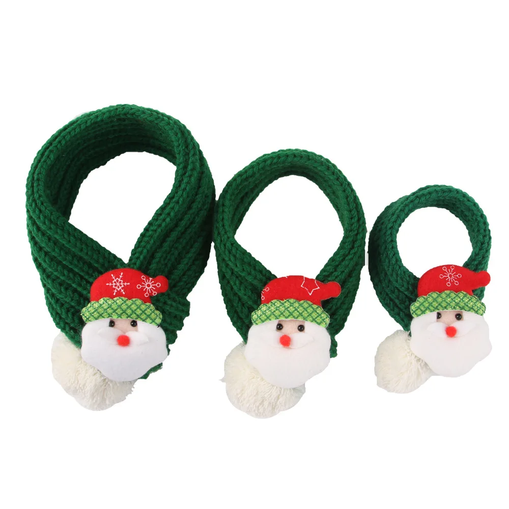 Bufanda navideña festiva de punto para mascotas: acogedora bufanda de lana roja y verde para gatos y perros pequeños - imagen 5