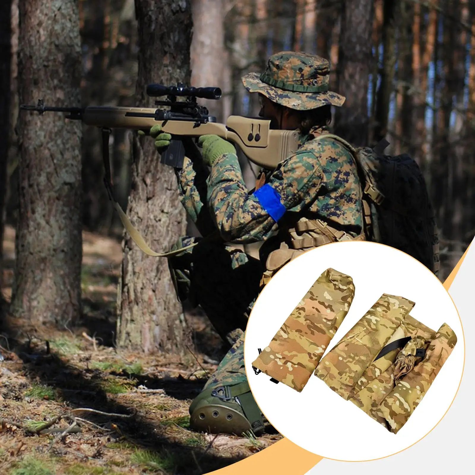 Camo Camping Chair, Portable Swing Seat Compact Camping Stool on Tree for Beach