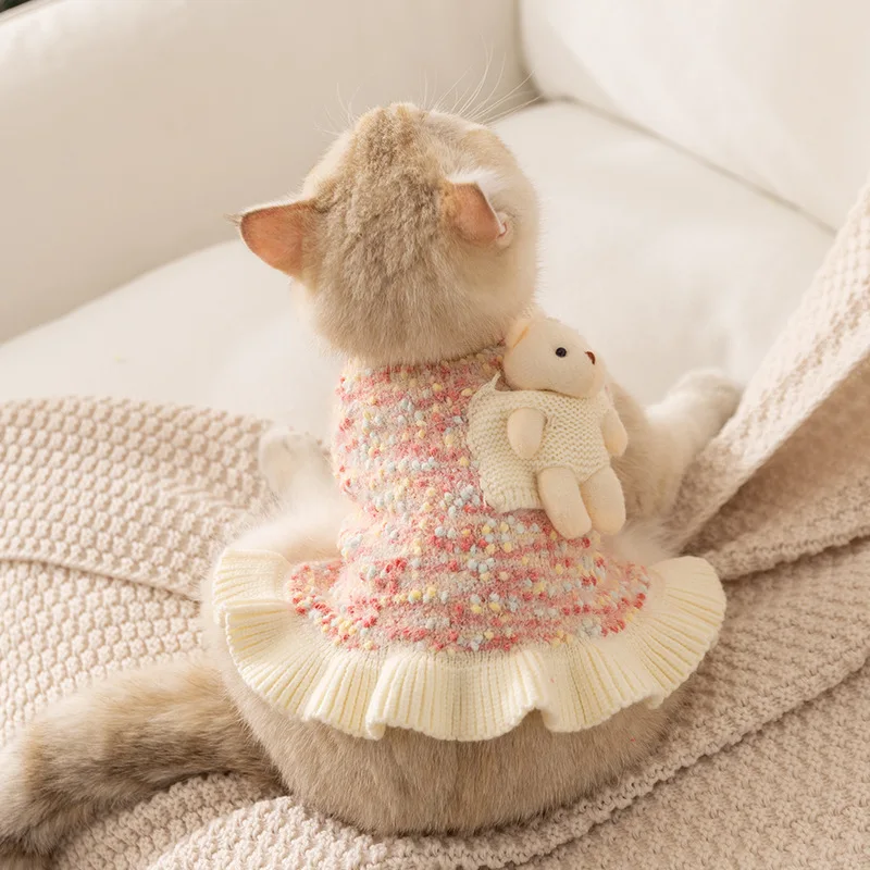 Suéter cálido para gatos y perros pequeños - Ropa de invierno estilo oso - imagen 2