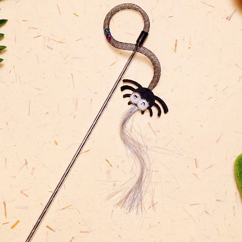 Juguete para gatos con plumas y borla mariposa interactivo seguro - imagen 3