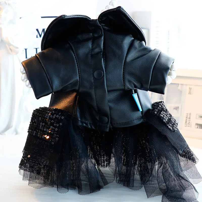 Chaqueta elegante con lentejuelas para perros y gatos – Ropa de fiesta - imagen 3