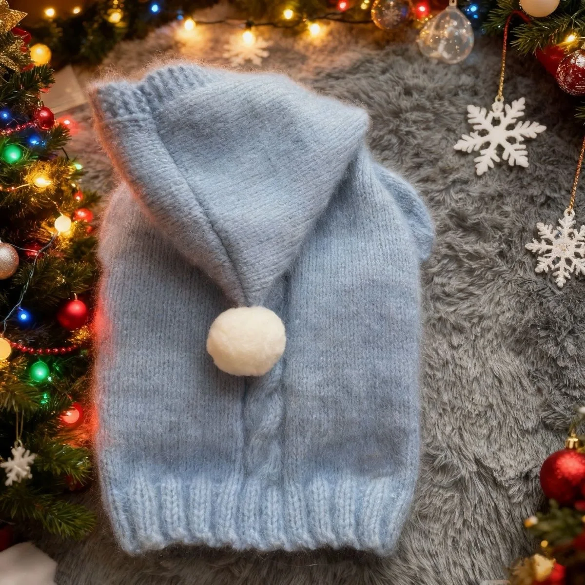 Suéter con capucha de peluche para gato y perro mini otoño e invierno - imagen 5