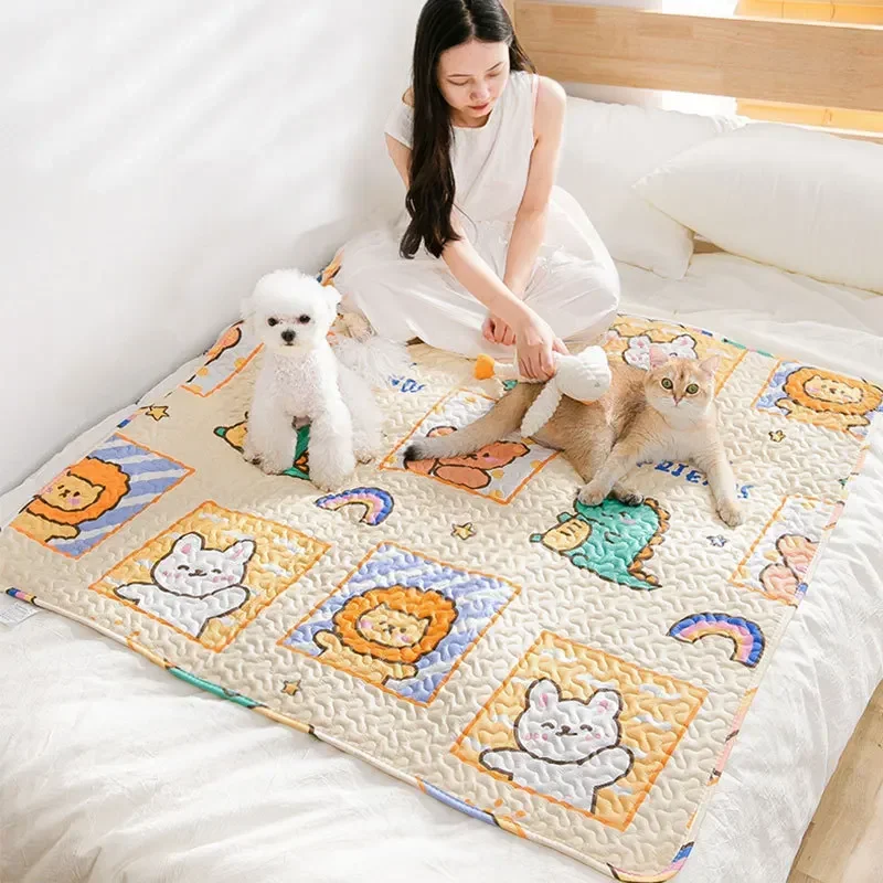 Pet Floor Mat Sleeping Pad for Dogs Spring and Summer Cool Pad for Dogs - imagen 2