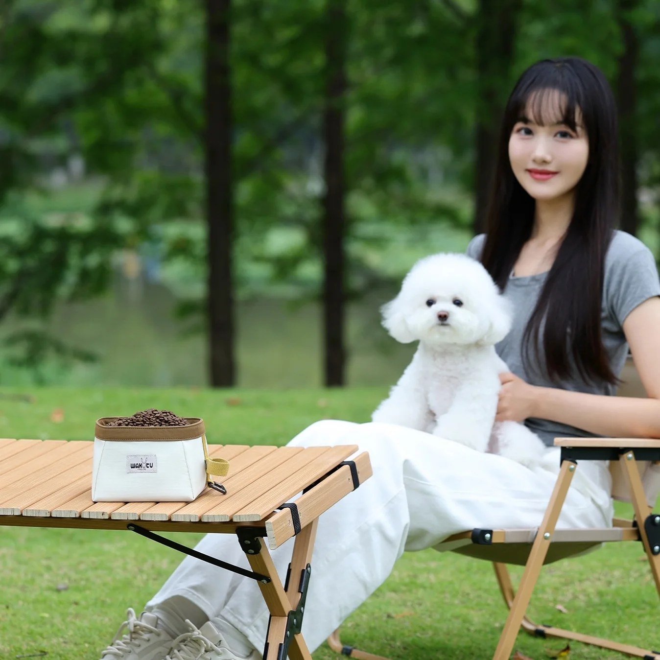 Cuenco de agua plegable para mascotas, cuenco plegable de tela para mascotas, comida para gatos, alimentación de agua, cuenco de viaje portátil, plato de viaje ligero para perros - imagen 5