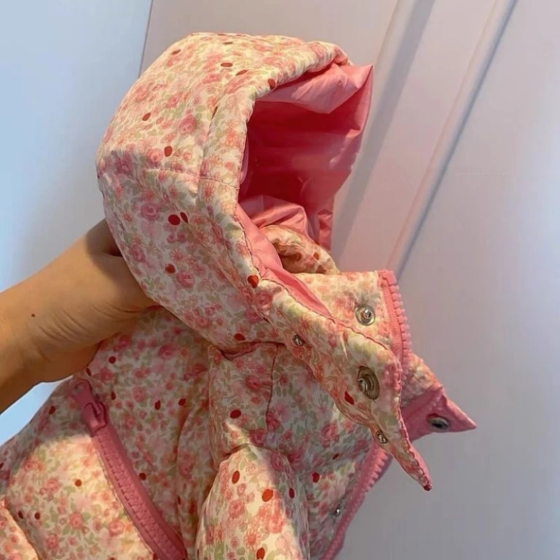 Abrigo Floral grueso de otoño e invierno para mascotas Malzis Teddy Schnauzer perro gato lindo ropa cálida para perros pequeños ropa para cachorros