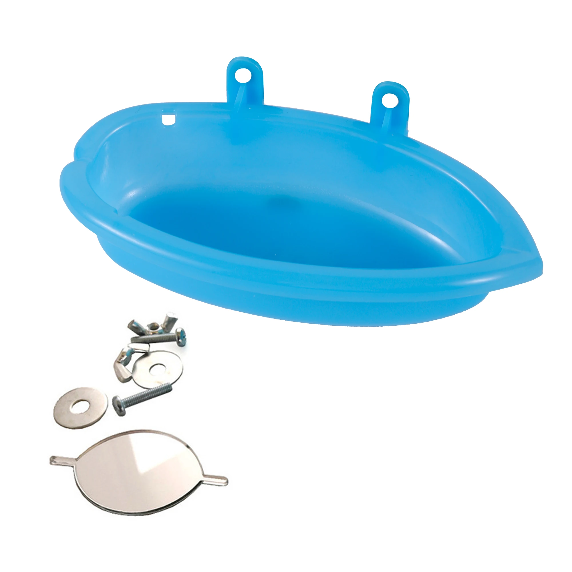 Jaula de baño para pájaros y mascotas, bañera para loros con espejo, accesorios para jaulas de pájaros, caja de ducha, jaula pequeña para loros, juguetes para mascotas, accesorios para pájaros, 1 ud. - imagen 3