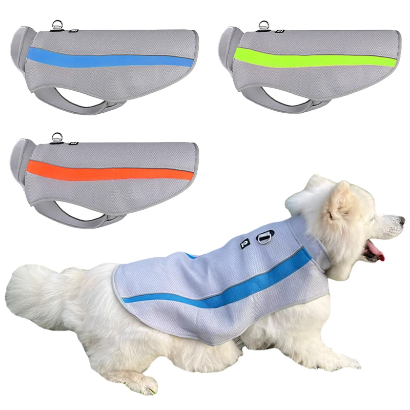 Chaleco refrescante para perros, ropa transpirable de verano para mascotas para perros medianos y grandes, ropa refrescante para Bulldog Francés, chaqueta fresca de Labrador