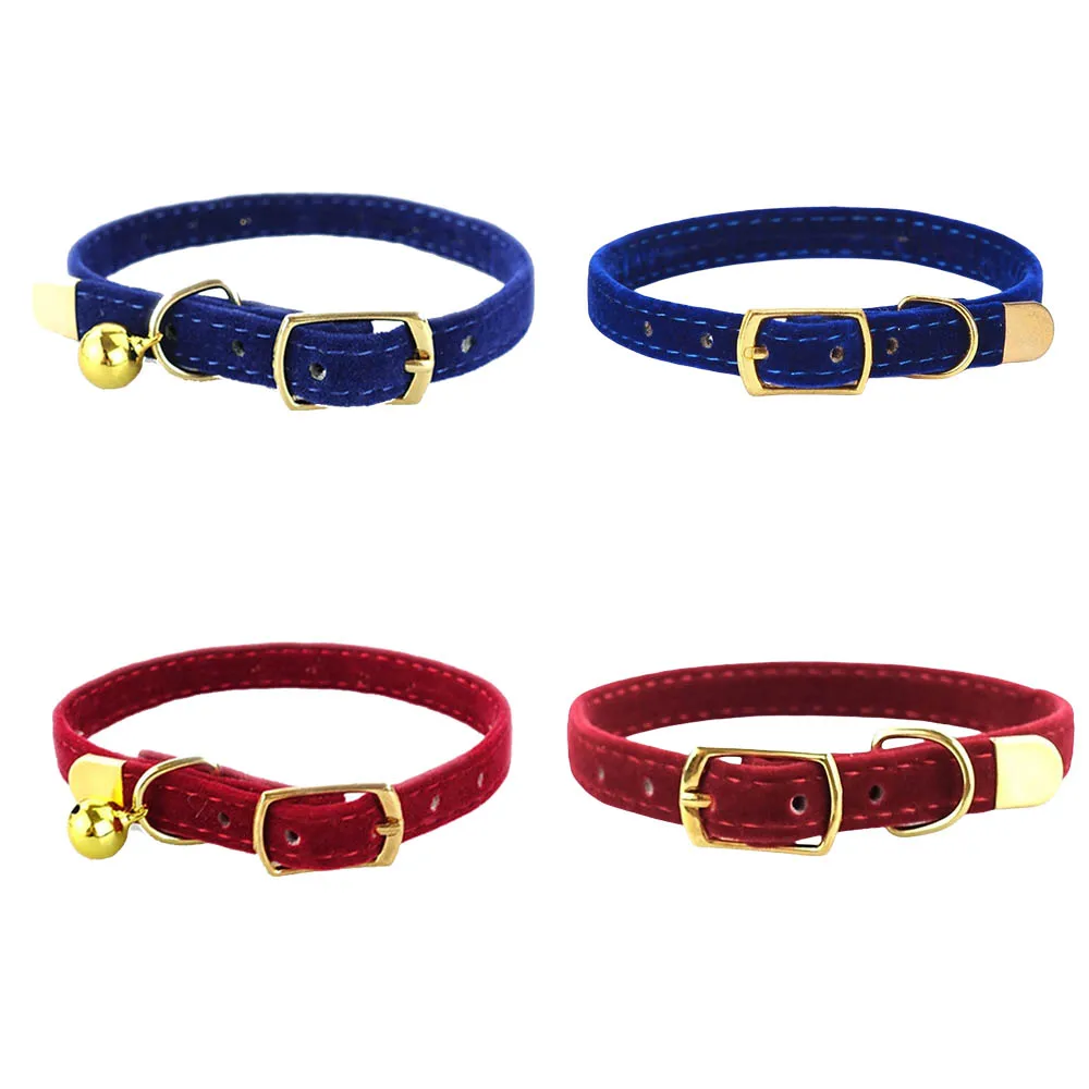 Collar de gato con campana, collares de seguridad para gatos, Collar ajustable para cachorros y perros pequeños, Collar sólido para mascotas, productos, Collar para gatos - imagen 2