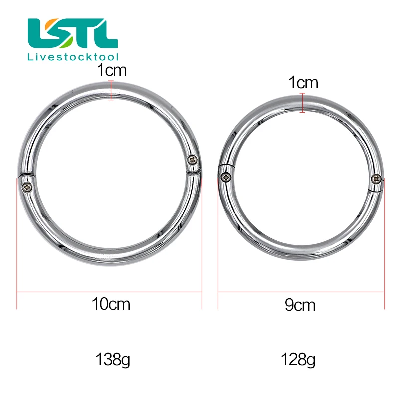 2 uds. Anillos para la nariz de ganado, acero inoxidable, toro, buey, vaca, cierre de tracción bovino, pinzas para la nariz para animales de granja, suministros para animales de granja - imagen 5