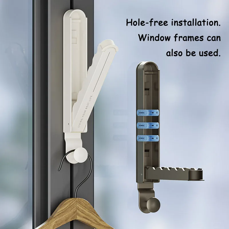 Gancho de pared plegable, tendedero portátil, bata oculta, toalla, abrigo, ganchos traseros para puerta, colgador de toalla pegajoso expandible, 1/2 Uds. - imagen 2