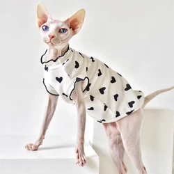 Suéter de algodón para gato Sphynx – Ropa acogedora sin pelo