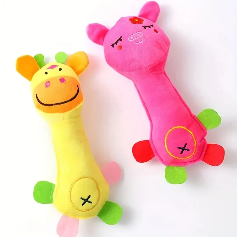 Juguete de peluche duradero y chirriante para perros, perfecto para moler dientes y jugar interactivo con diseño de animales, 1 ud. - imagen 2