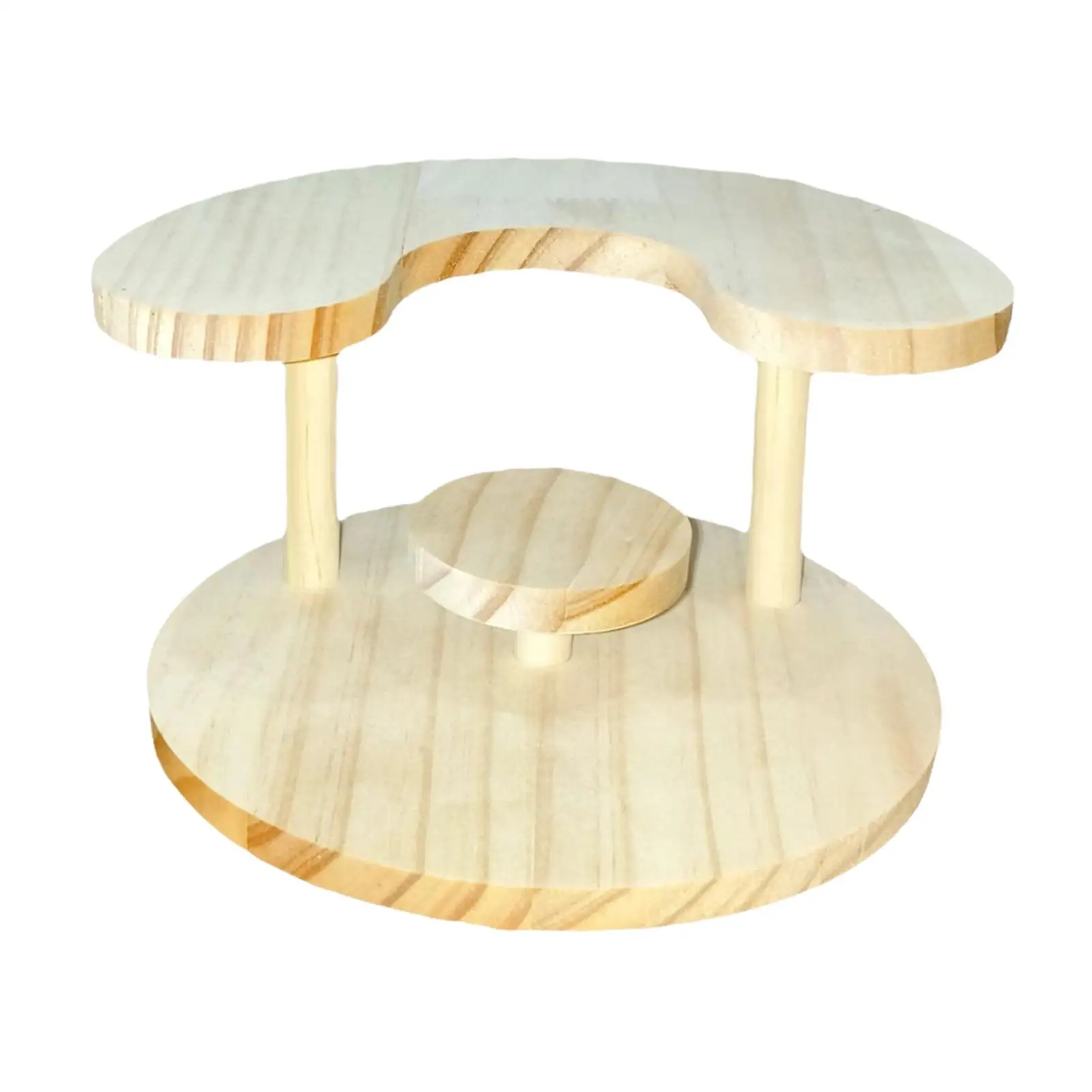 Wooden Display Stand Cupcakes Riser Desktop 3 Tiers Multifunctional Collectibles Organizer for Action Figures Figurines Toys