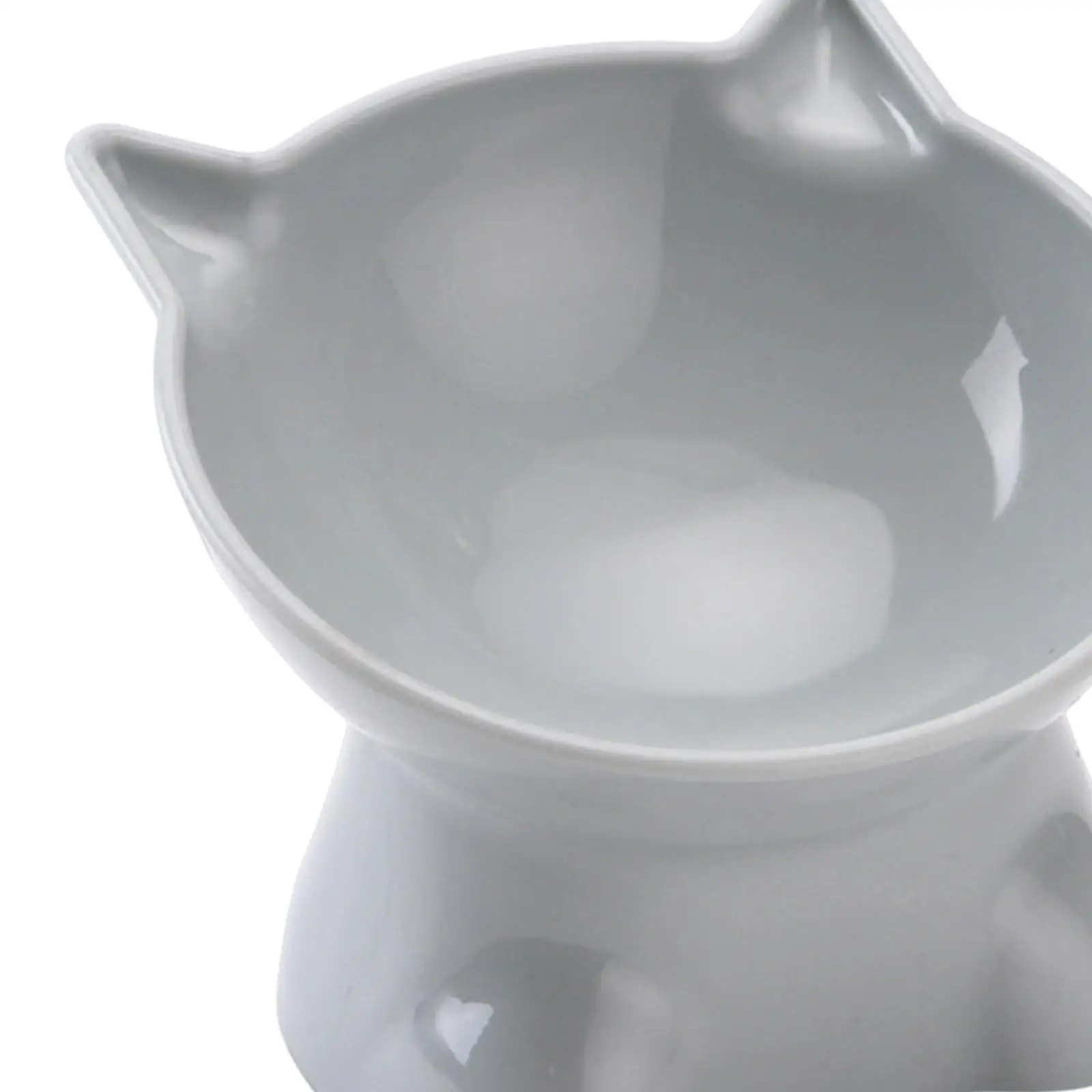 Raised Cat Bowl, Tilted Pet Feeder, Neck Protection Non Slip