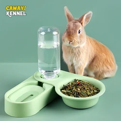 Comedero bebedero 2 en 1 para conejos, chinchillas y cobayas