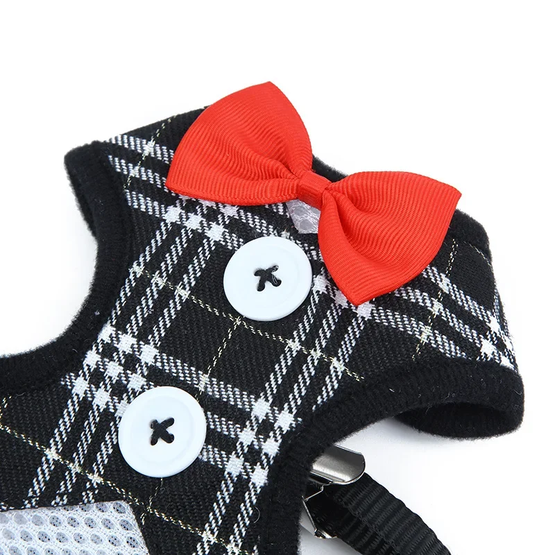 Collar con lazo elegante para perro, cuerda de tracción para perros pequeños y medianos, correa de pecho para gato, accesorios para perros, regalos de navidad - imagen 3