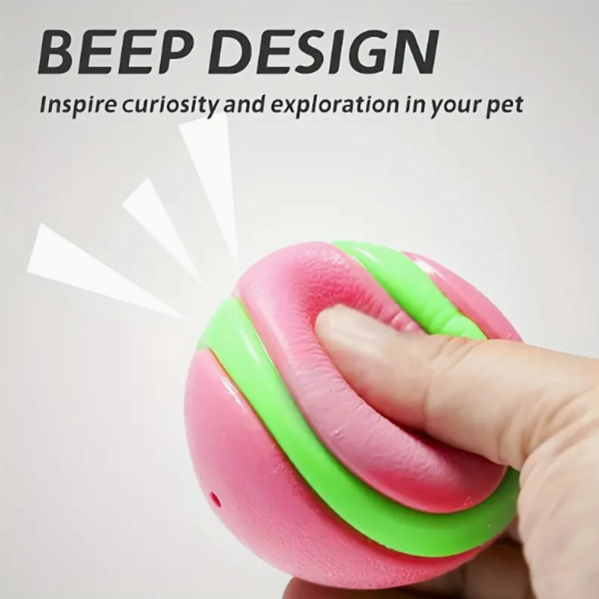 Diseño geométrico de pelota interactiva de juguete para perros, goma termoplástica duradera, dientes molares para mascotas y pelota de entretenimiento - imagen 2