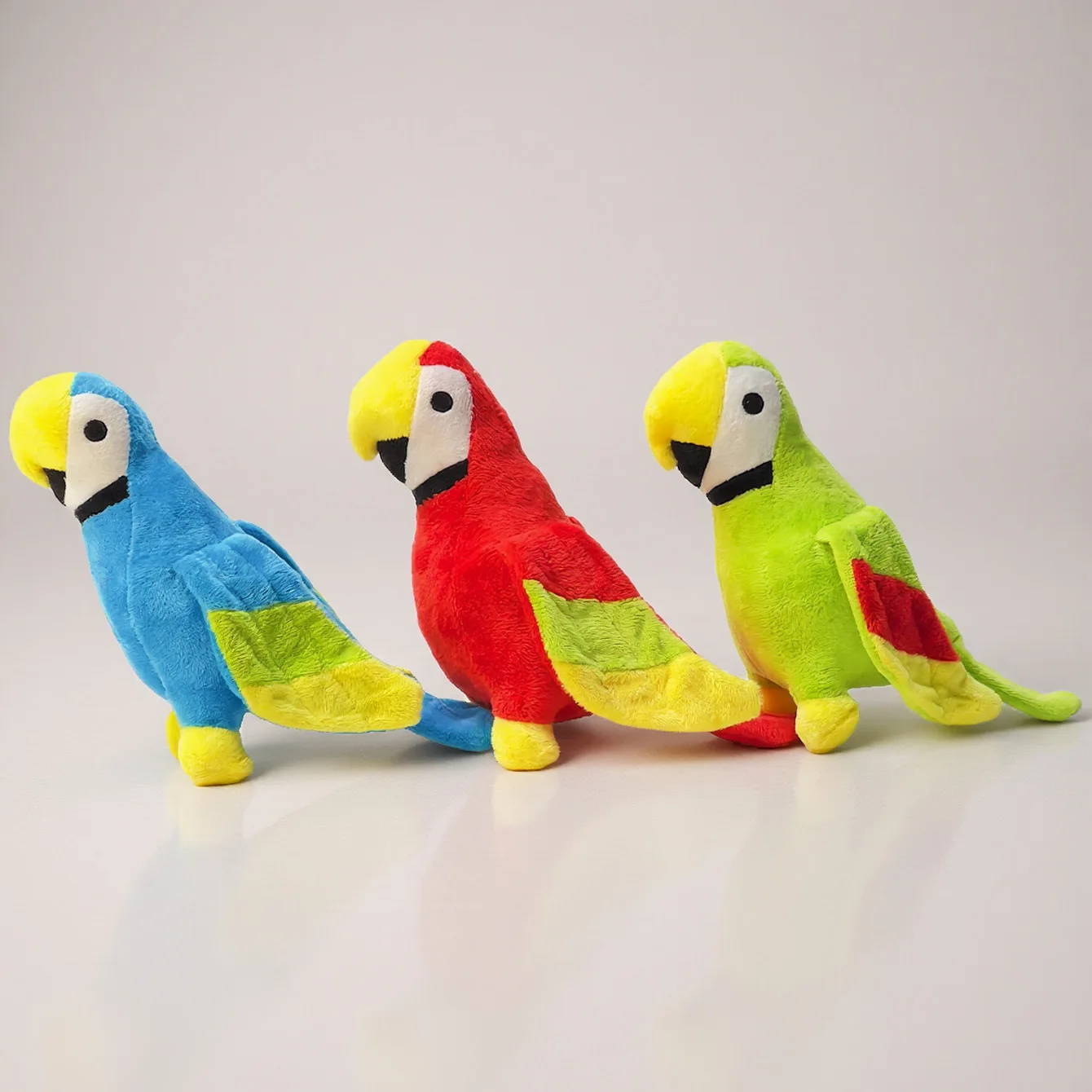 Juguete realista para perros chirriantes de peluche con loro, juguete interactivo Molar para masticar para mascotas, suministros de entrenamiento para juegos de autobloqueo Boredom Buster para cachorros