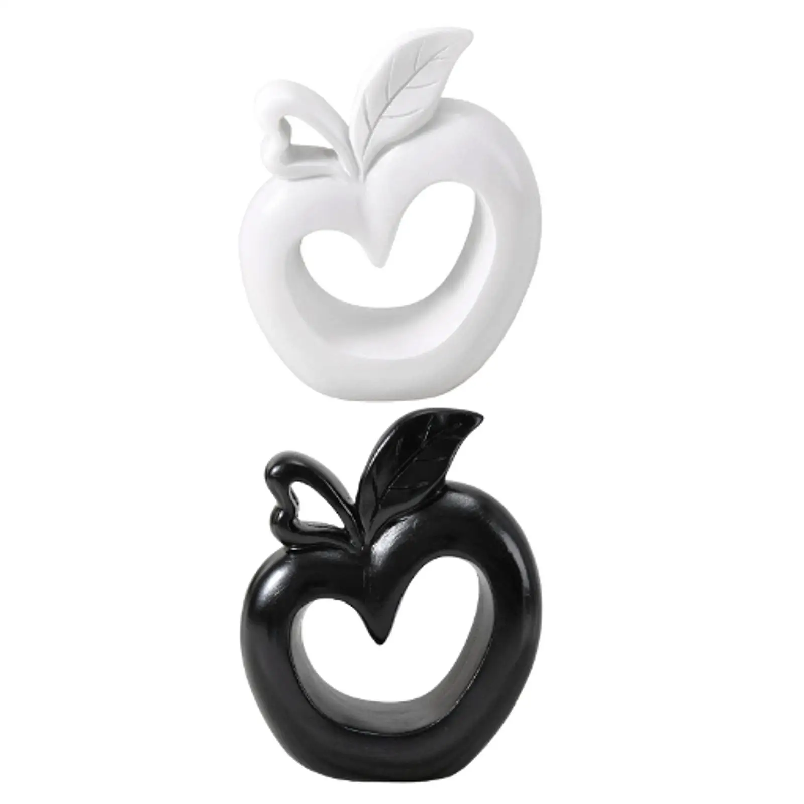 Resin Apple Statue Apple Model Christmas Gift Crafts Simple Tabletop Ornament for Cabinet Fireplace Desk Home Decoration