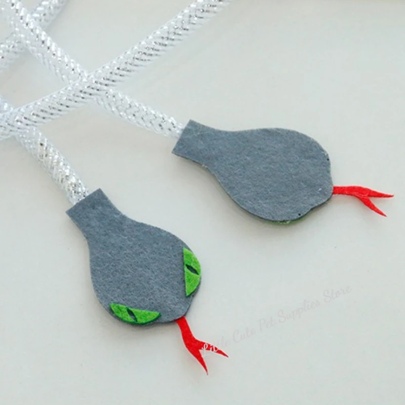 Palo divertido para gato con forma de serpiente de dibujos animados, juguete para masticar para gatitos, juego interactivo para aliviar el aburrimiento, palo corto, suministros para mascotas - imagen 5